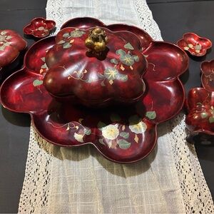 Rare Complete Maruni Lacquerware Set – Made in Occupied Japan (1940s)